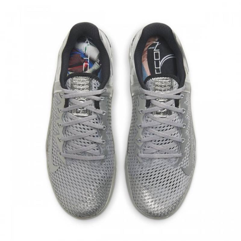 Trainingsschuhe Nike Metcon 6 Premium - metallic silber