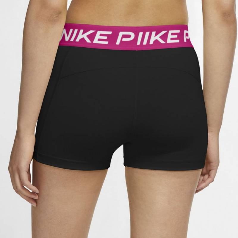 Damenshorts Nike Pro 13 CM - schwarz/rosa