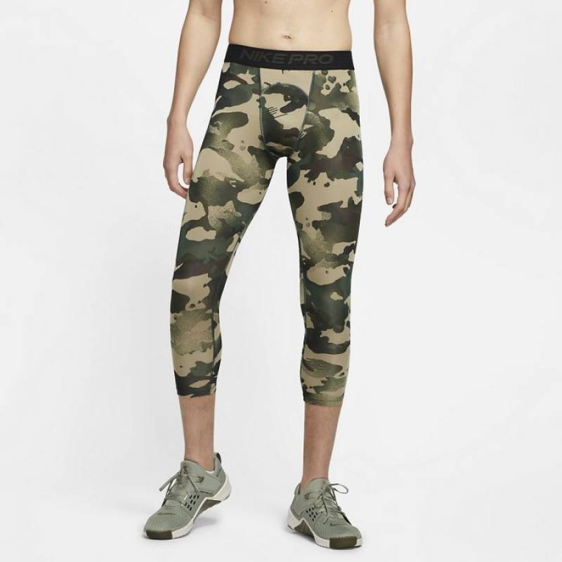 Herrenleggings Nike Pro 3/4 - camo
