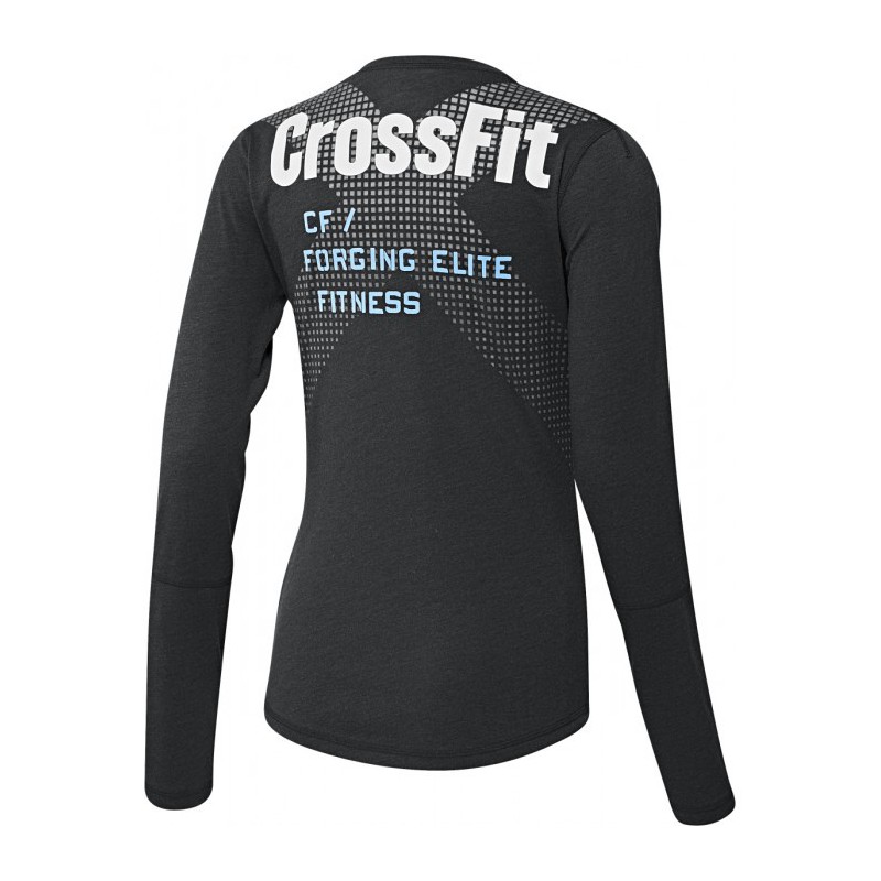 Woman T-Shirt CrossFit LS BURNOUT GRAPHIC T BK11