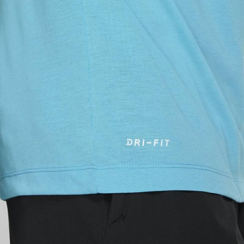 Pánské tričko Nike Dri Fit - Cant Fake The Pump (Blue) 