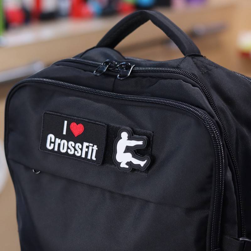 Nášivka se suchým zipem WORKOUT - Pistol squat 5 x 5 cm 