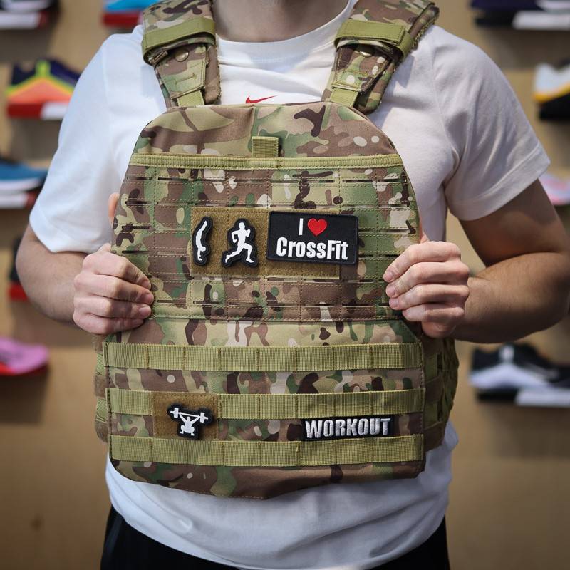 Rubber Velcro patch WORKOUT - Snatch 6 x 4 cm