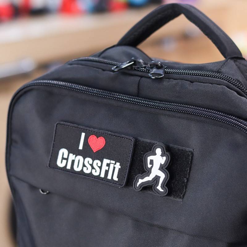 Rubber Velcro patch WORKOUT - Run 5 x 4 cm