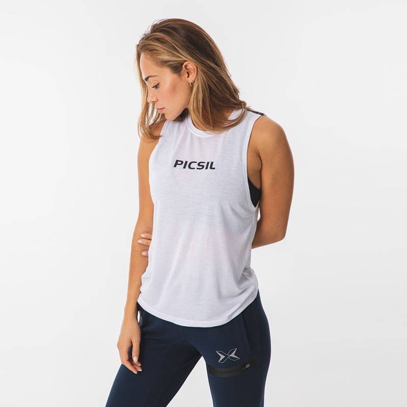 Woman top Picsil Core - white