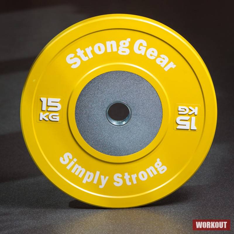 Hantelscheibe Bumper - 15 kg gelb