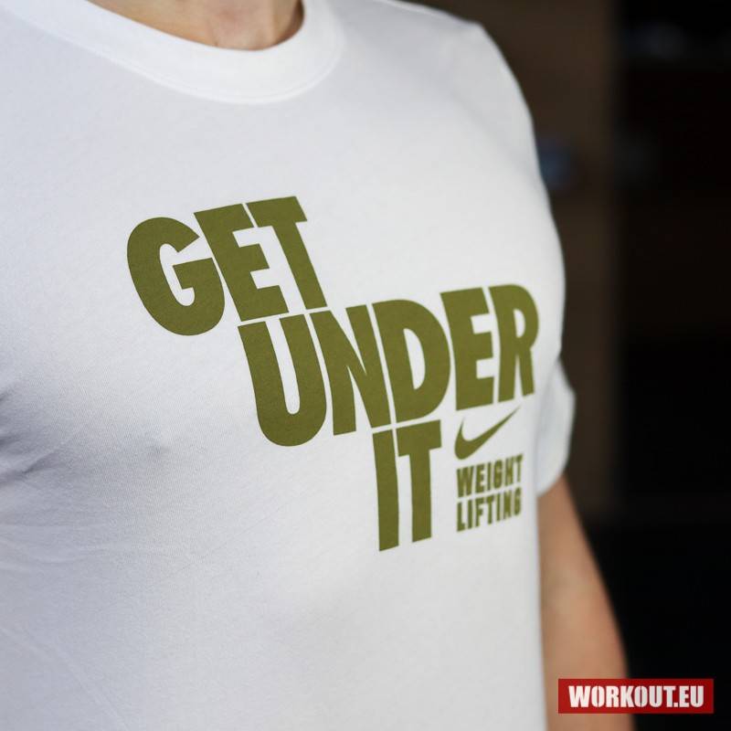 Herren T-Shirt Nike Get under it - weiss/gold