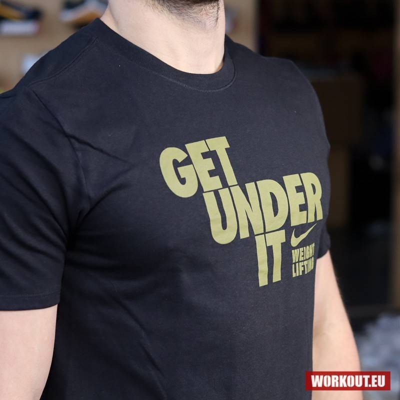 Herren T-Shirt Nike Get under it - schwarz/gold