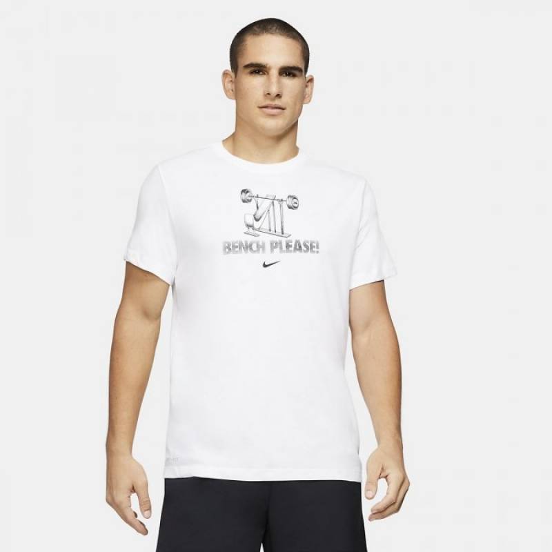 Pánské tričko Nike - Bench Please - White