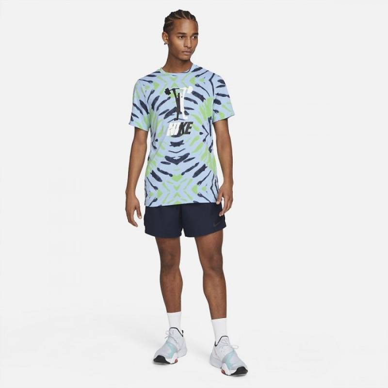 Herren T-Shirt Nike Dri Fit Festival - blau