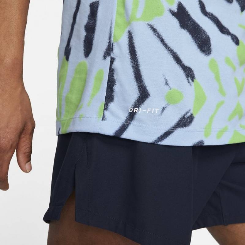 Herren T-Shirt Nike Dri Fit Festival - blau