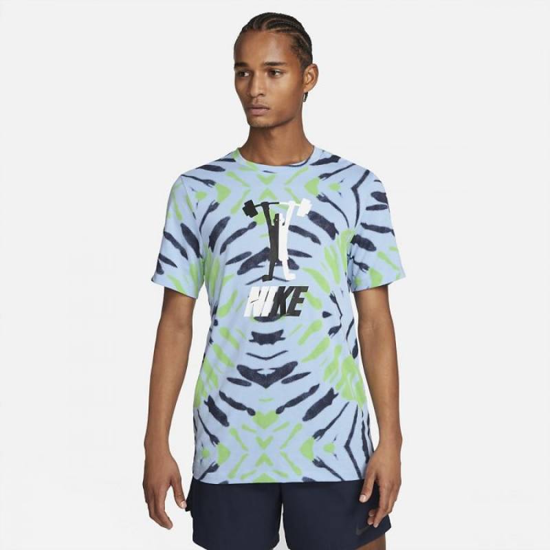 Man T-Shirt Nike Dri Fit Festival - Blue
