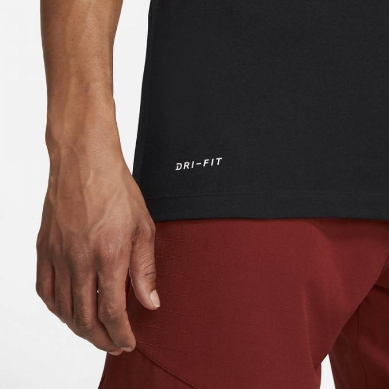 Herren T-Shirt Nike Dri Fit Gym Rat - schwarz