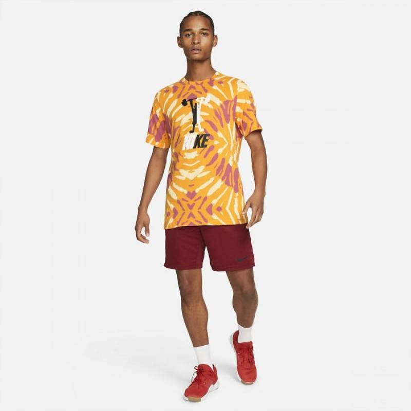 Herren T-Shirt Nike Dri Fit Festival - mango
