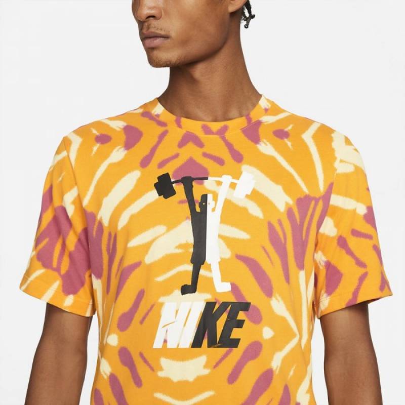 Herren T-Shirt Nike Dri Fit Festival - mango