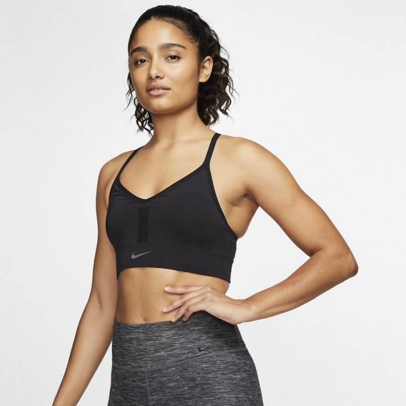Damen BH Nike Indy - schwarz/DK grau