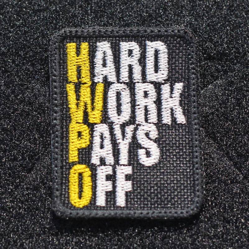 Applikation Hard Work Pays Off (HWPO) gelb - klein