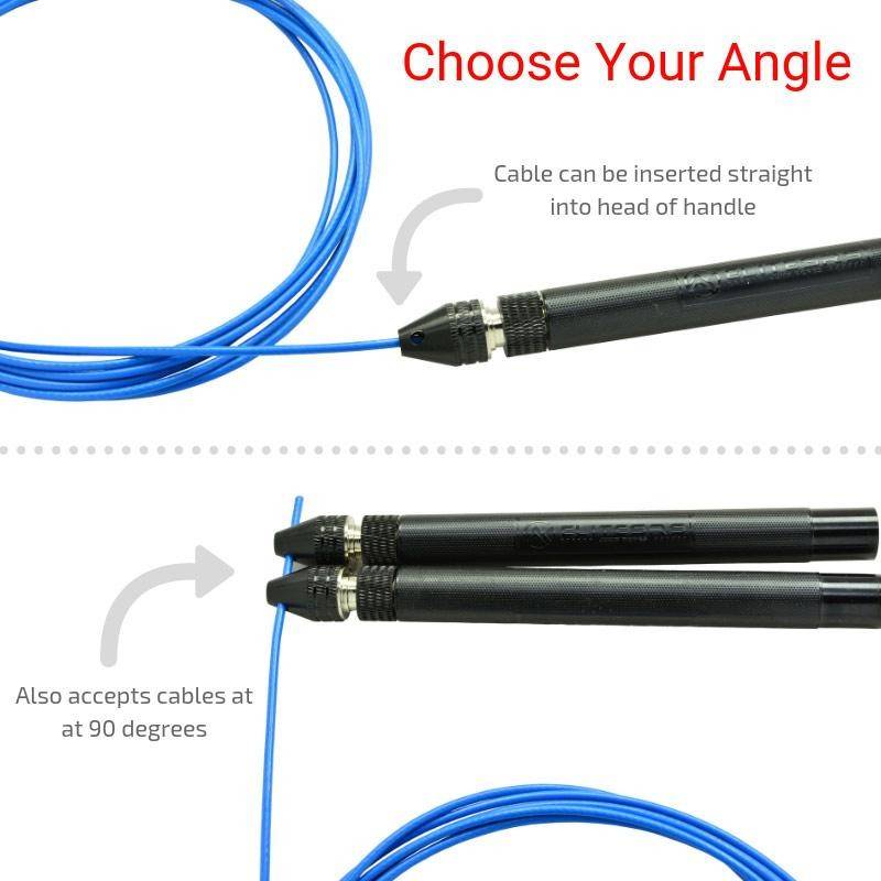 Springseil ELITE SRS - rotes und schwarzes Kabel