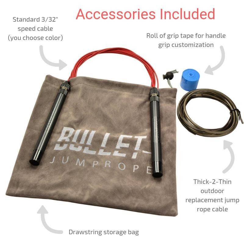 Elite jump rope ELITE SRS Bullet FIT Rope Black