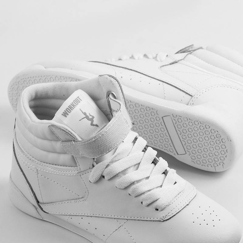 Kids white shoes for aerobics