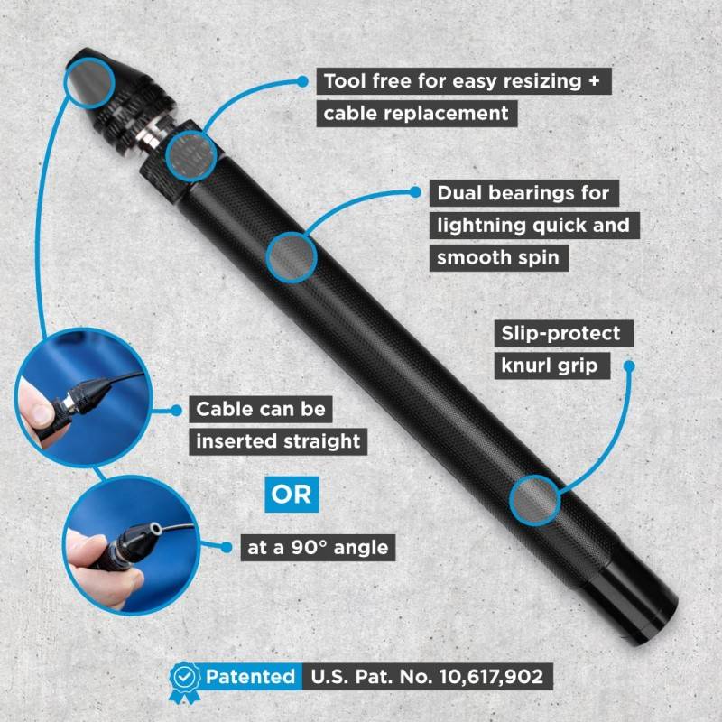 Elite speed rope ELITE SRS Bullet FIT Rope Black/blue