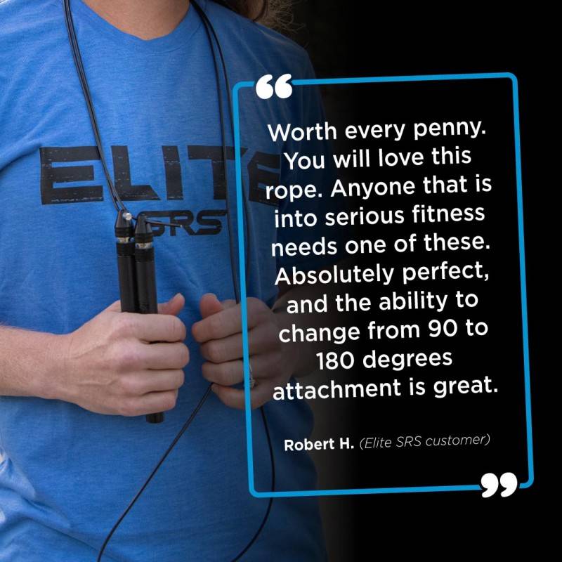 Elite speed rope ELITE SRS Bullet FIT Rope Black/blue