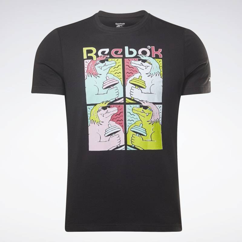 Man T-Shirt Reebok - animal black