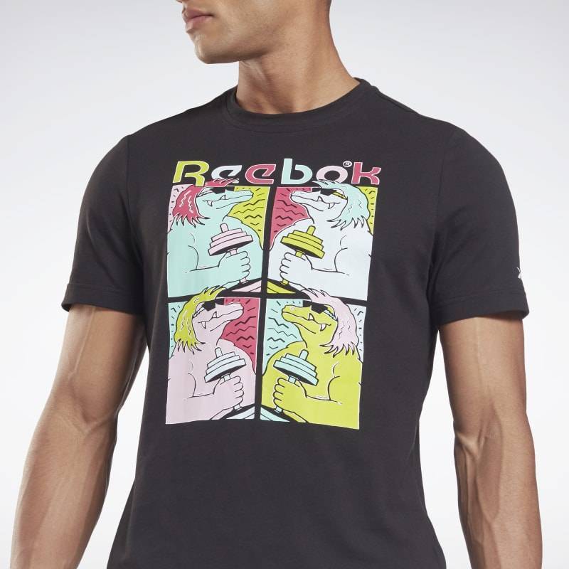 Pánské tričko Reebok - animal black