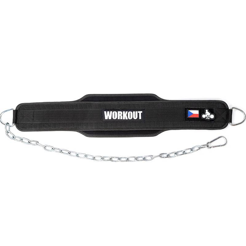 Opasek na závaží s řetězem - dip belt WORKOUT