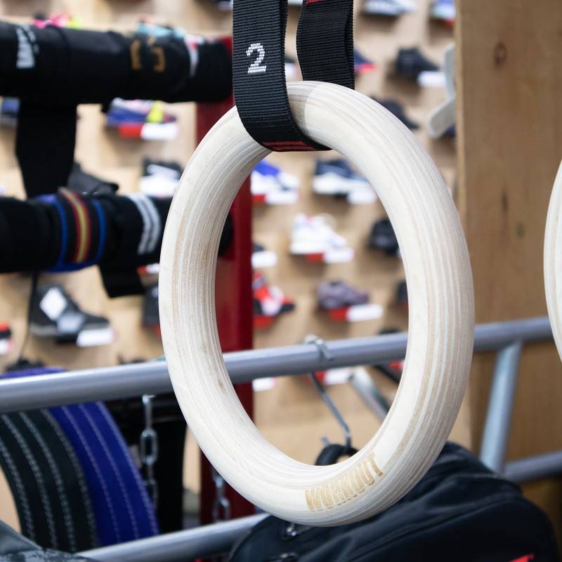 Wooden gymnastic rings WORKOUT 28 mm