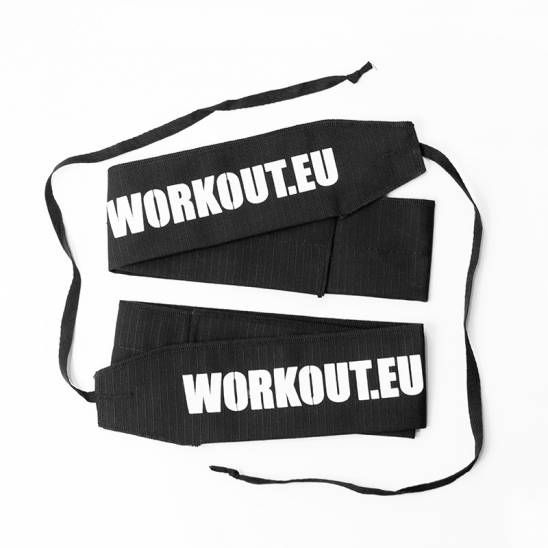 Pevný Ripstop bavlněný zpevňovač zápěstí WORKOUT- Black