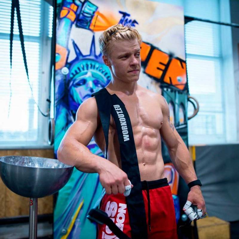 Pevný Ripstop bavlněný zpevňovač zápěstí WORKOUT- Black