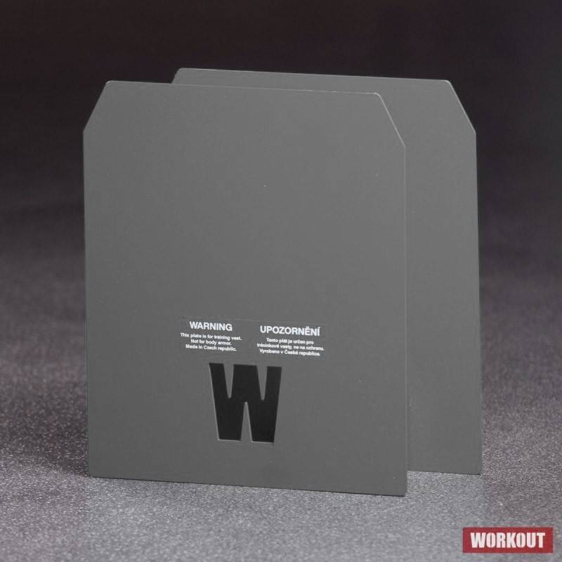 Zátěžová taktická plátová vesta 20 lb WORKOUT 3.0 - Khaki + nášivka (pro WOD Murph)