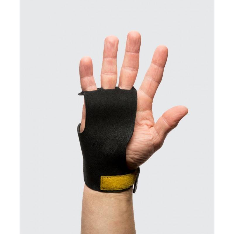 Man leather grips 3-Finger Victory Grips - black