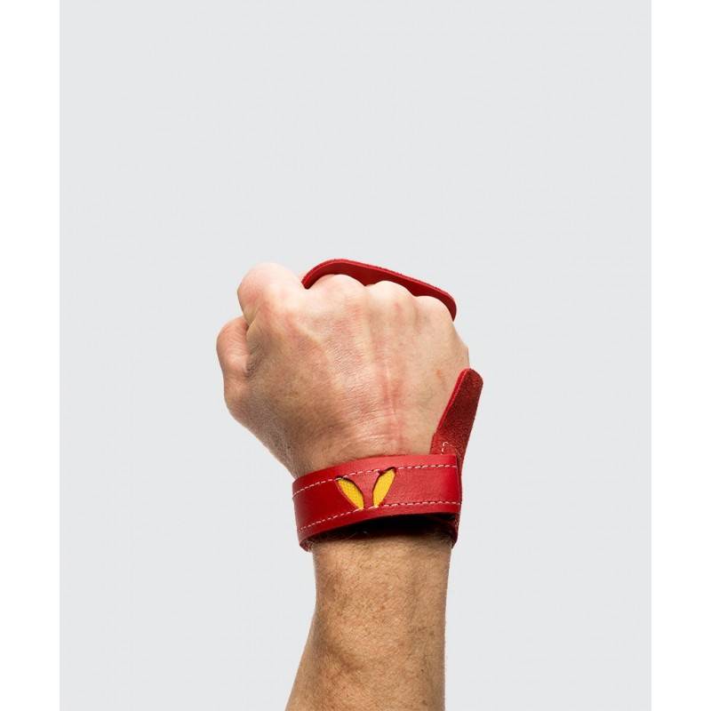 Pánské kožené mozolníky 3-Finger Victory Grips - red