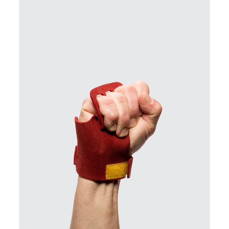 Pánské kožené mozolníky 3-Finger Victory Grips - red