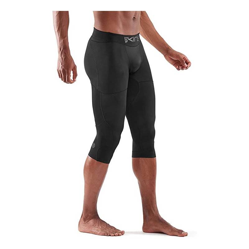Man compression Tight Skins A400 Black Mens 3/4 ultimate