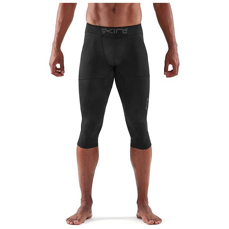 Man compression Tight Skins A400 Black Mens 3/4 ultimate