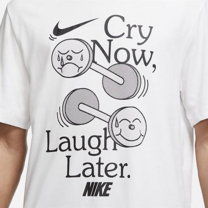 Pánské tričko Nike Laugh later - white