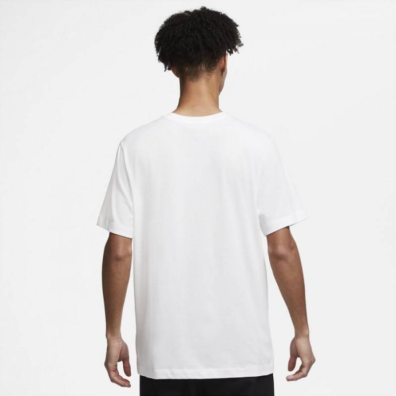 Man T-Shirt Nike Laugh later - white