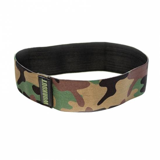 Workout Textilní odporová guma - zelené camo