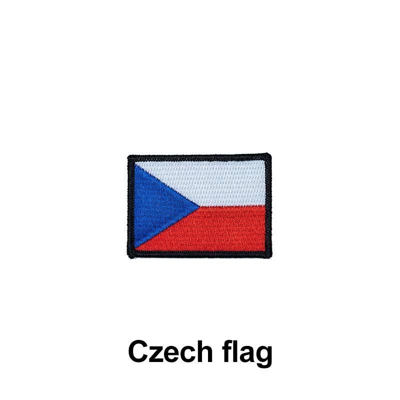 Velcro patch with Czech flag 4 x 2.5 cm