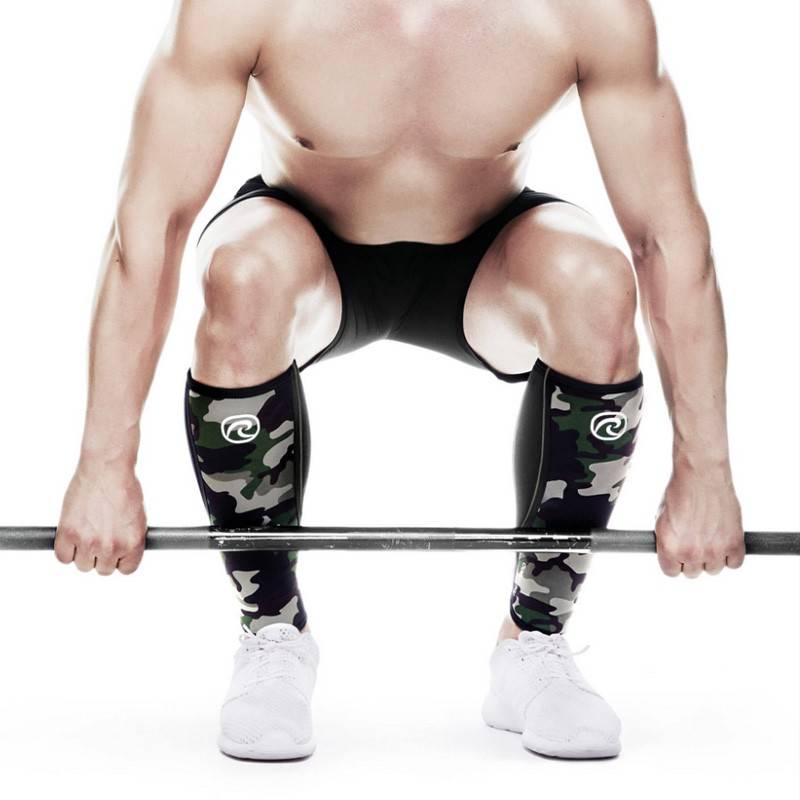 An advantageous set of RX bandage SHIN/CALF SLEEVE 5 mm - Camo (2 pieces)