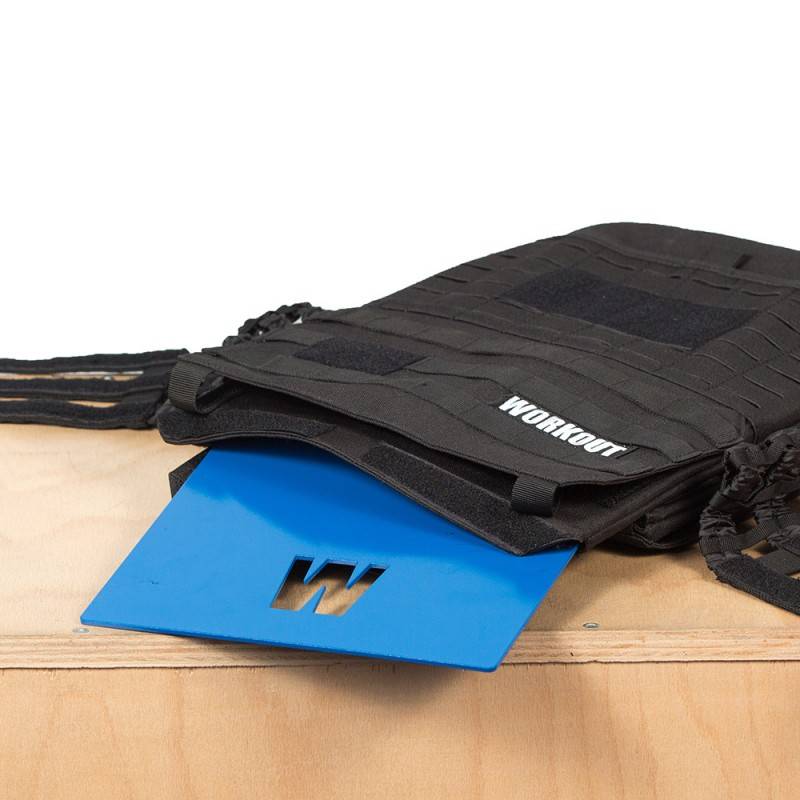 Zátěžová taktická plátová vesta WORKOUT - černá