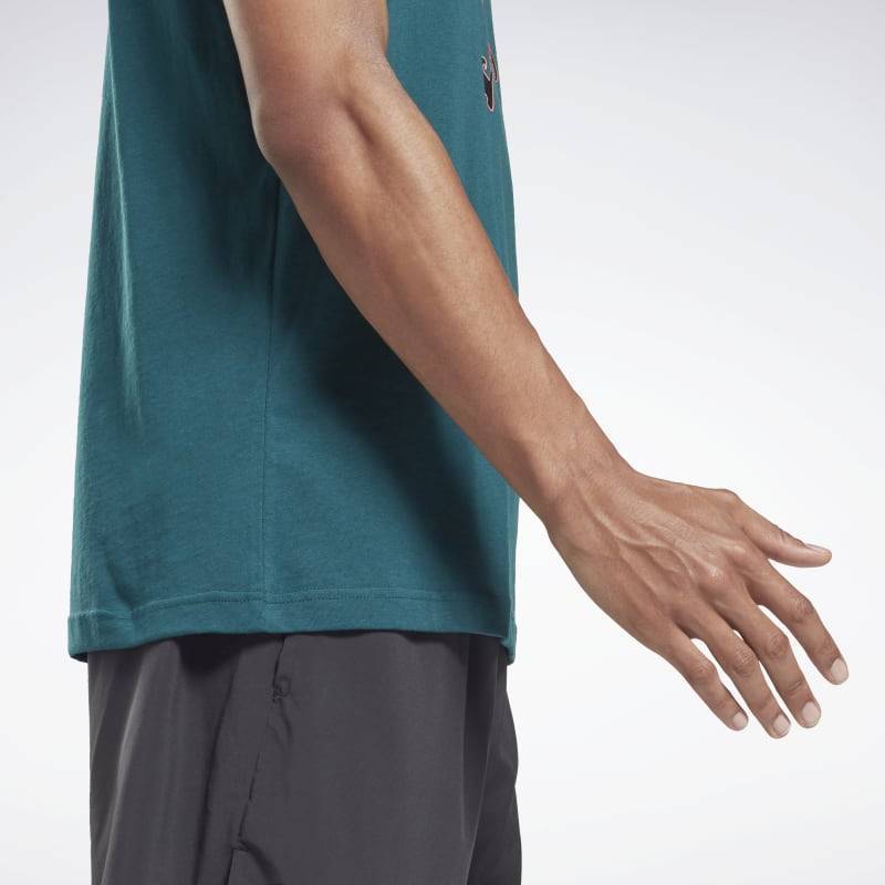 Man T-Shirt Reebok Holiday - green
