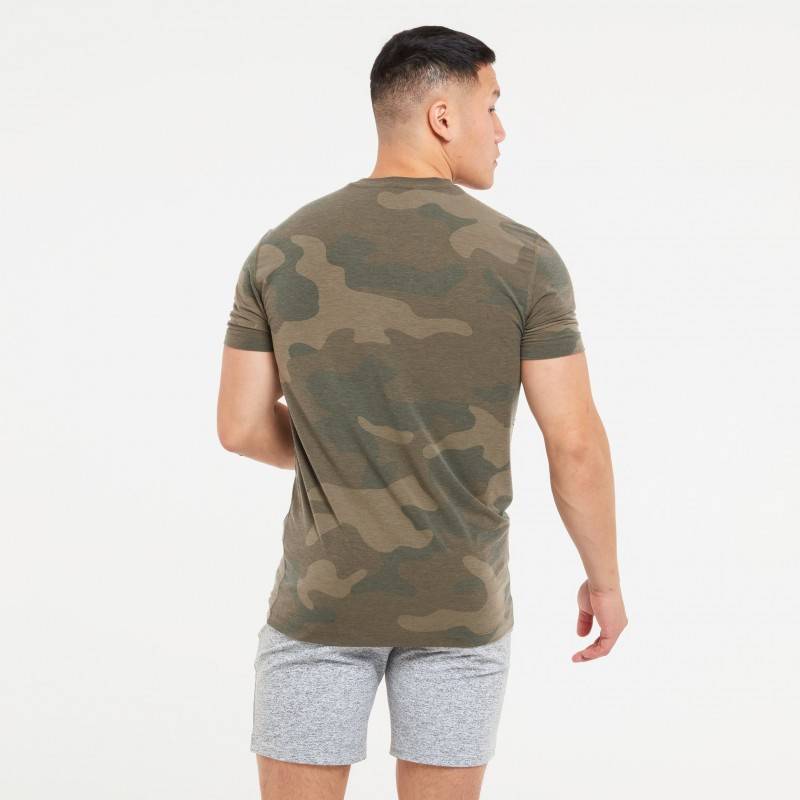 Pánské tričko camo green NOBULL