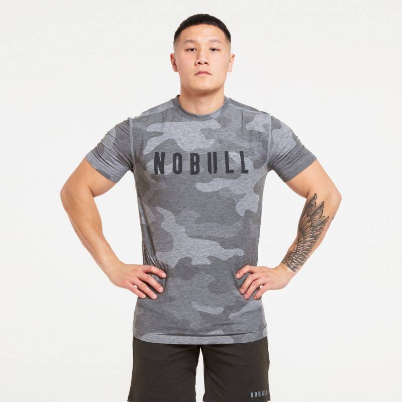 Man T-Shirt camo gray NOBULL