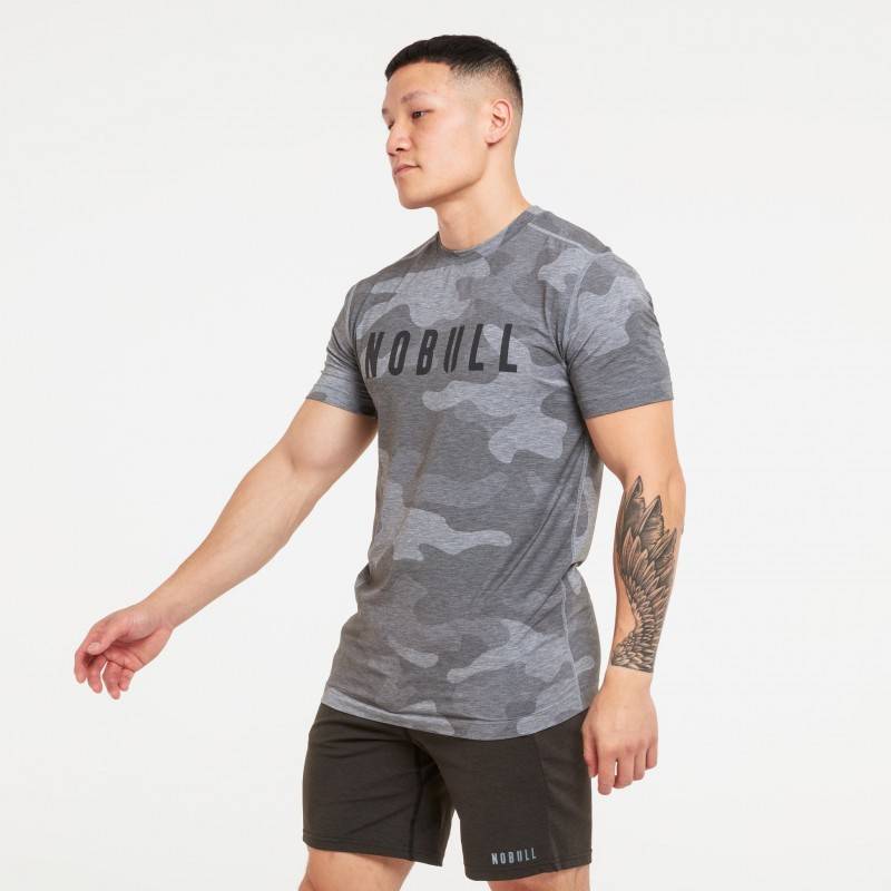 Man T-Shirt camo gray NOBULL