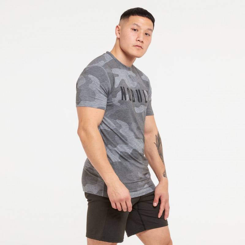 Pánské tričko camo gray NOBULL