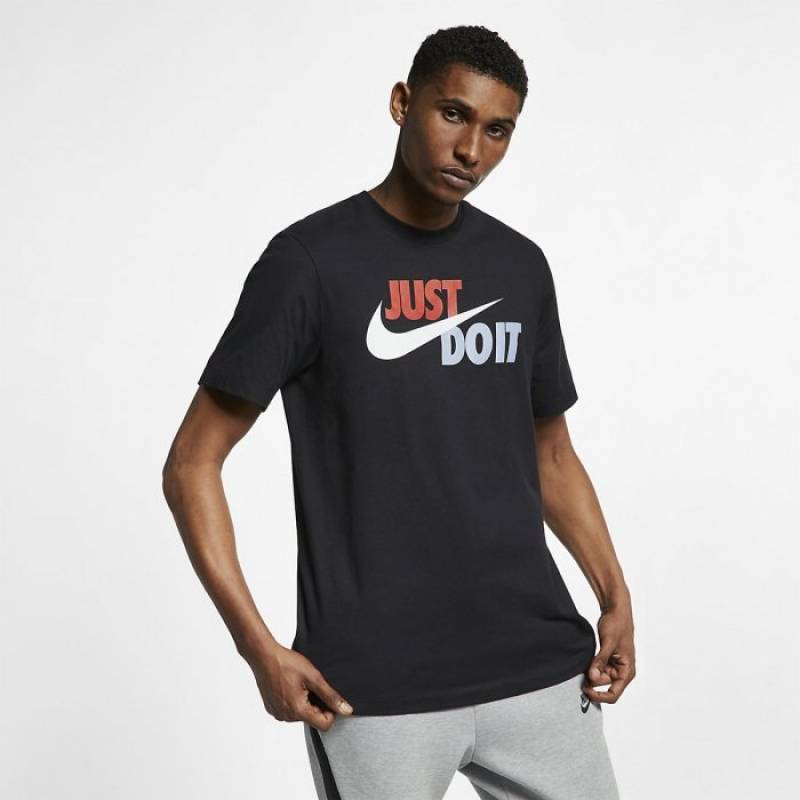 Man T-Shirt Nike Just do it - red/modrá/white